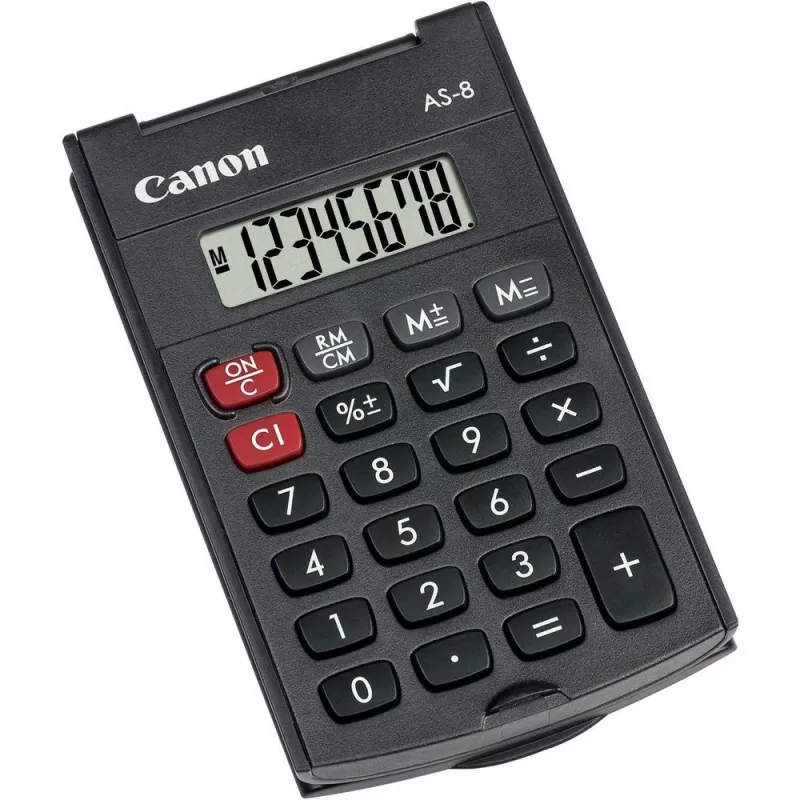 Canon AS-8 skaičiuotuvas kišeninis ekranas pilka