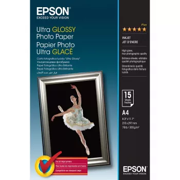 Epson Ultra Glossy nuotraukų popierius - A4 - 15 lapų
