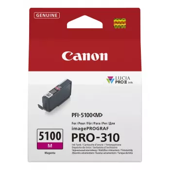 Canon PFI-5100 M rašalo kasetė 1 vnt. Originali rausvai raudona