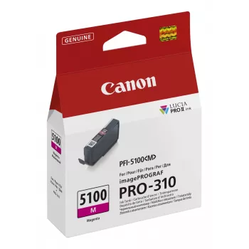 Canon PFI-5100 M rašalo kasetė 1 vnt. Originali rausvai raudona