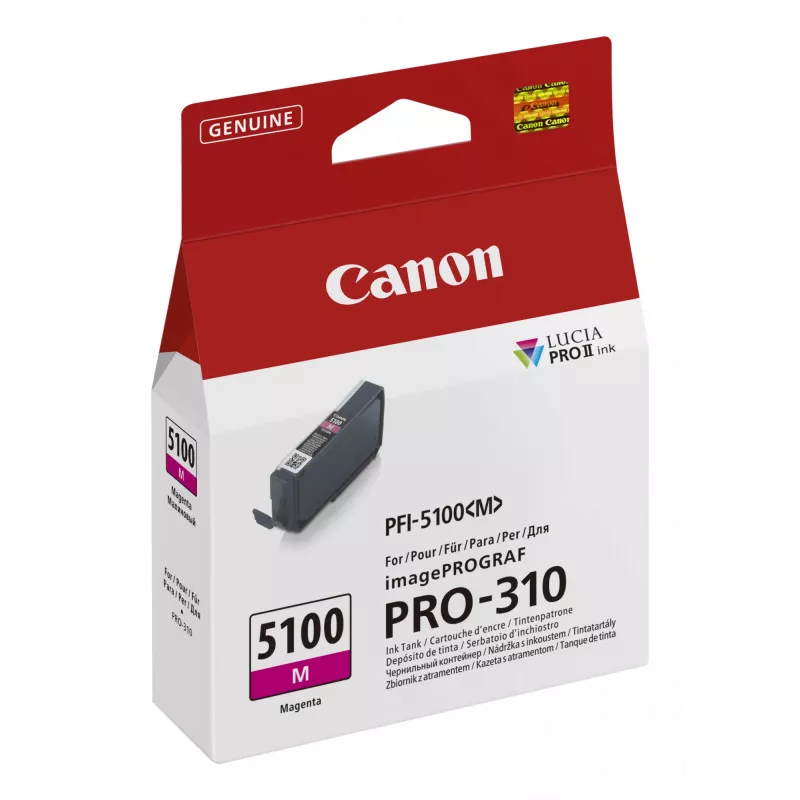 Canon PFI-5100 M rašalo kasetė 1 vnt. Originali rausvai raudona