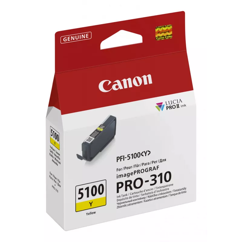 Canon PFI-5100 Y originali geltona kasetė, 1 vnt.