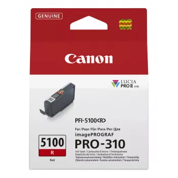 Canon PFI-5100 R raudoni rašalo kasetė, 1 vnt., Originali