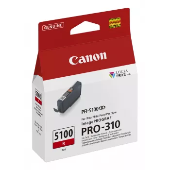Canon PFI-5100 R raudoni rašalo kasetė, 1 vnt., Originali