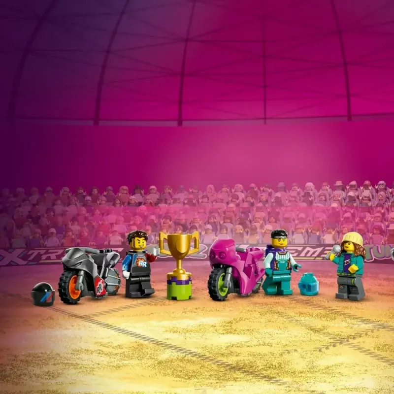 LEGO City Stuntz 60361 Ultimate Stunt Riders Challenge – triukų motociklų rinkinys