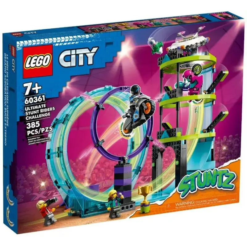 LEGO City Stuntz 60361 Ultimate Stunt Riders Challenge – triukų motociklų rinkinys