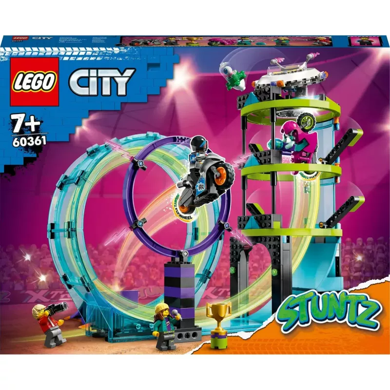 LEGO City Stuntz 60361 Ultimate Stunt Riders Challenge – triukų motociklų rinkinys