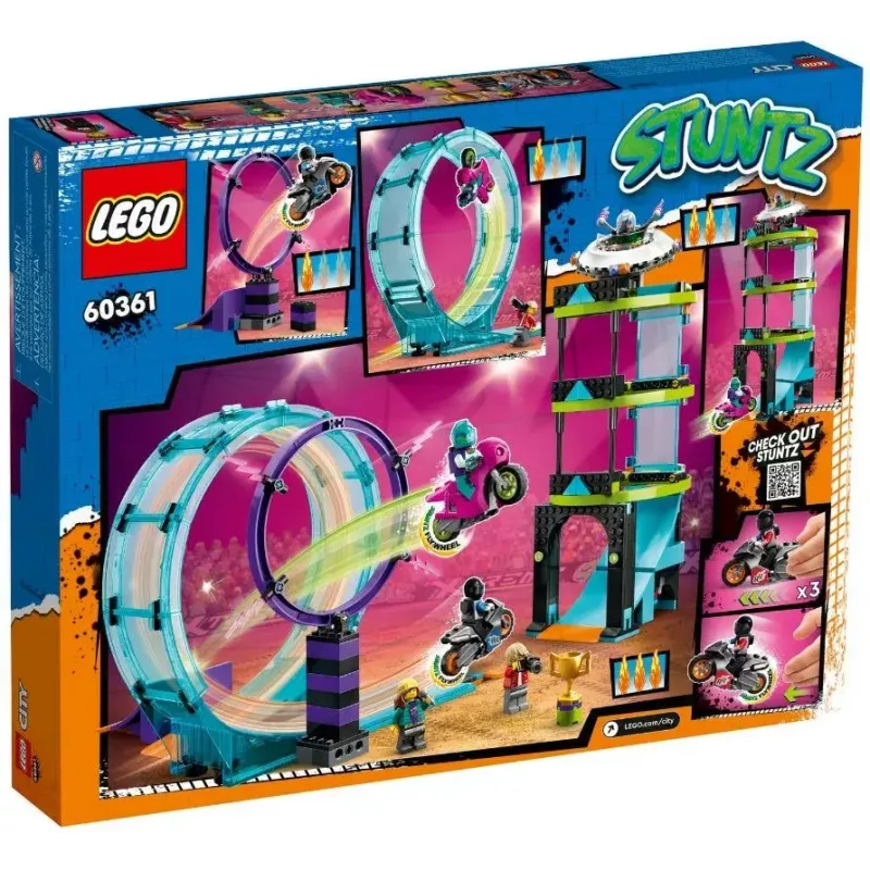 LEGO City Stuntz 60361 Ultimate Stunt Riders Challenge – triukų motociklų rinkinys