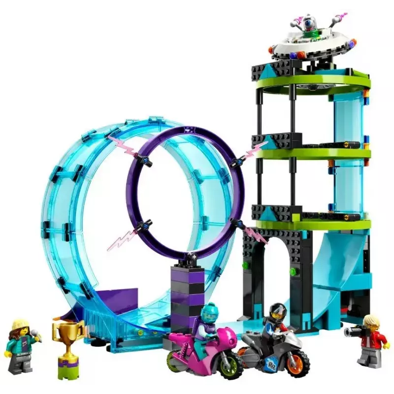 LEGO City Stuntz 60361 Ultimate Stunt Riders Challenge – triukų motociklų rinkinys