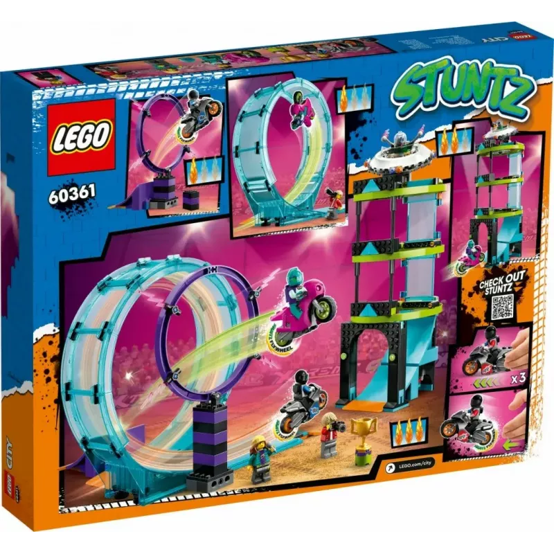 LEGO City Stuntz 60361 Ultimate Stunt Riders Challenge – triukų motociklų rinkinys