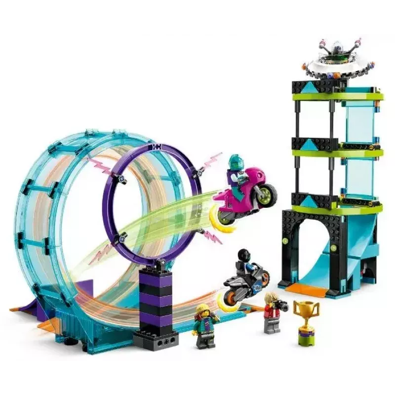 LEGO City Stuntz 60361 Ultimate Stunt Riders Challenge – triukų motociklų rinkinys