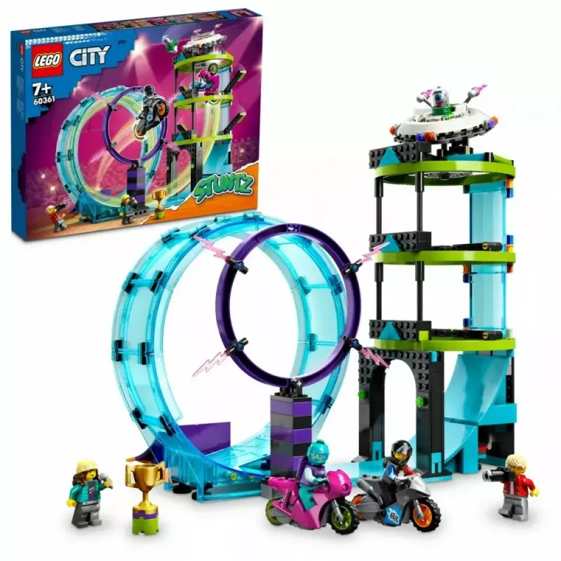 LEGO City Stuntz 60361 Ultimate Stunt Riders Challenge – triukų motociklų rinkinys