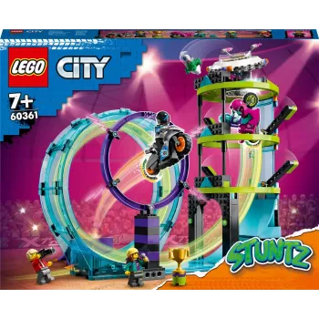 LEGO City Stuntz 60361 Ultimate Stunt Riders Challenge – triukų motociklų rinkinys