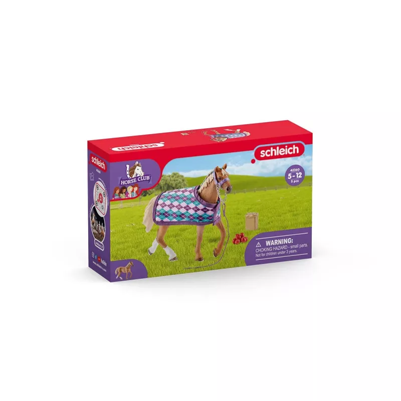 schleich HORSE CLUB Anglas Pilkraitis su antklode