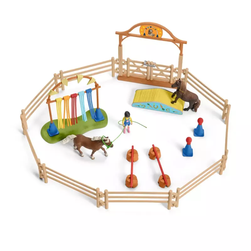 Ponių vikrumo treniruotės rinkinys Schleich 42481 įvairiaspalvis plastikinis 3–8 metams