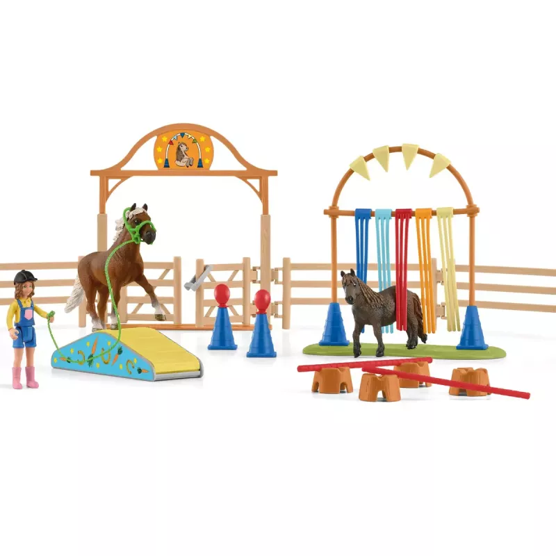 Ponių vikrumo treniruotės rinkinys Schleich 42481 įvairiaspalvis plastikinis 3–8 metams