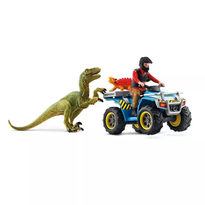 Schleich Dinozaurai Kvadraciklio pabėgimas nuo Velociraptor