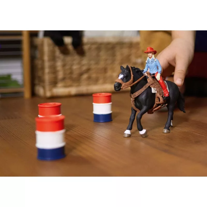schleich Cowgirl Barrel Racing Fun žaidimo rinkinys, nuo 3 metų, įvairių spalvų