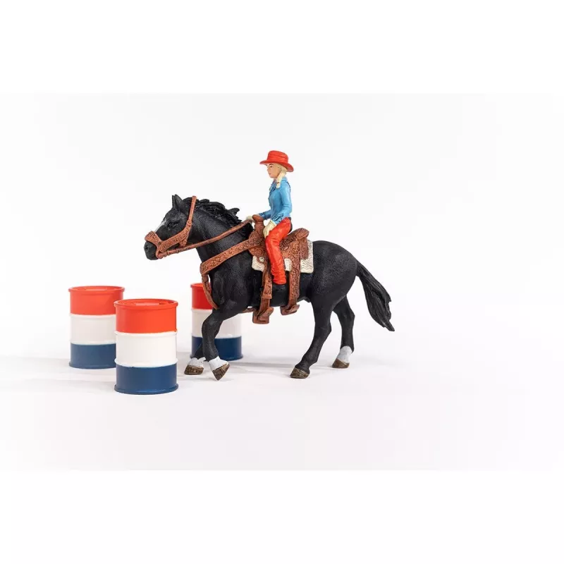 schleich Cowgirl Barrel Racing Fun žaidimo rinkinys, nuo 3 metų, įvairių spalvų