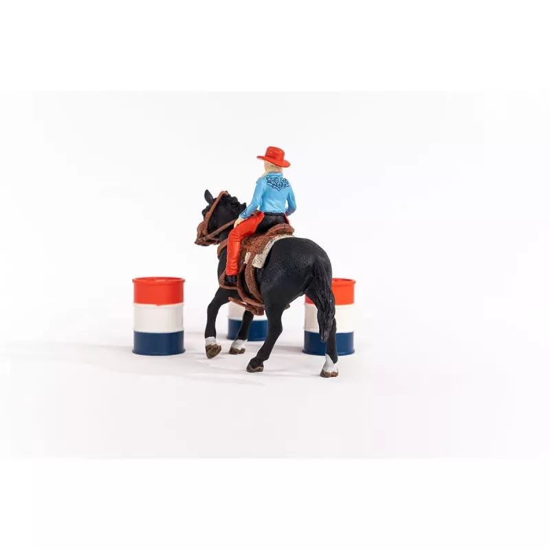 schleich Cowgirl Barrel Racing Fun žaidimo rinkinys, nuo 3 metų, įvairių spalvų