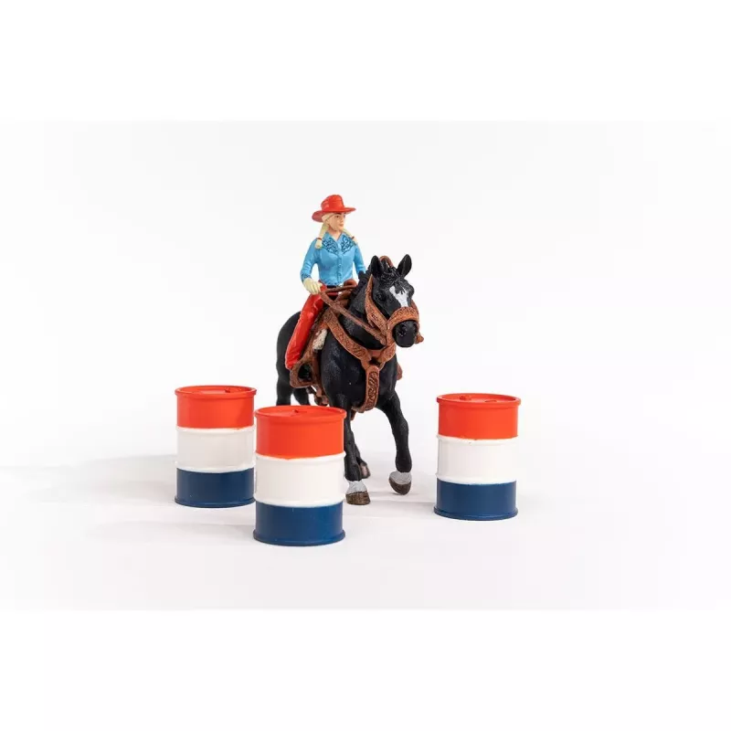 schleich Cowgirl Barrel Racing Fun žaidimo rinkinys, nuo 3 metų, įvairių spalvų