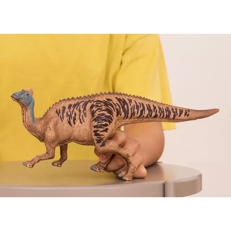 schleich Dinozaurai Edmontosaurus, 4 m., Užkariaujant Žemę, Dinozaurai ir ugnikalnis, Juoda, Ruda, Žalia, Plastikas