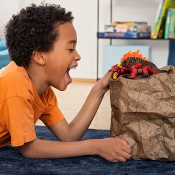 Schleich ELDRADOR CREATURES Magma Driežas, 7 m., Lava pasaulis, Pabaisos ir drakonai, Juoda, Raudona, Plastikas