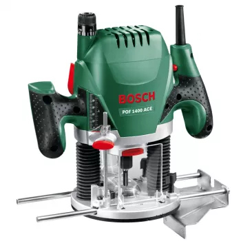Bosch POF 1400 ACE maršrutizatorius, aliuminis, juoda, žalia, raudona, balta, 28000 RPM, 1450 W