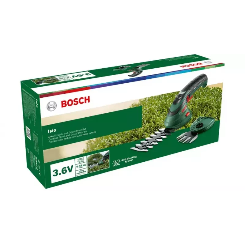 Bosch Isio belaidė žoliapjovė 8 cm 3,6 V ličio jonų (Li-Ion) juoda, žalia