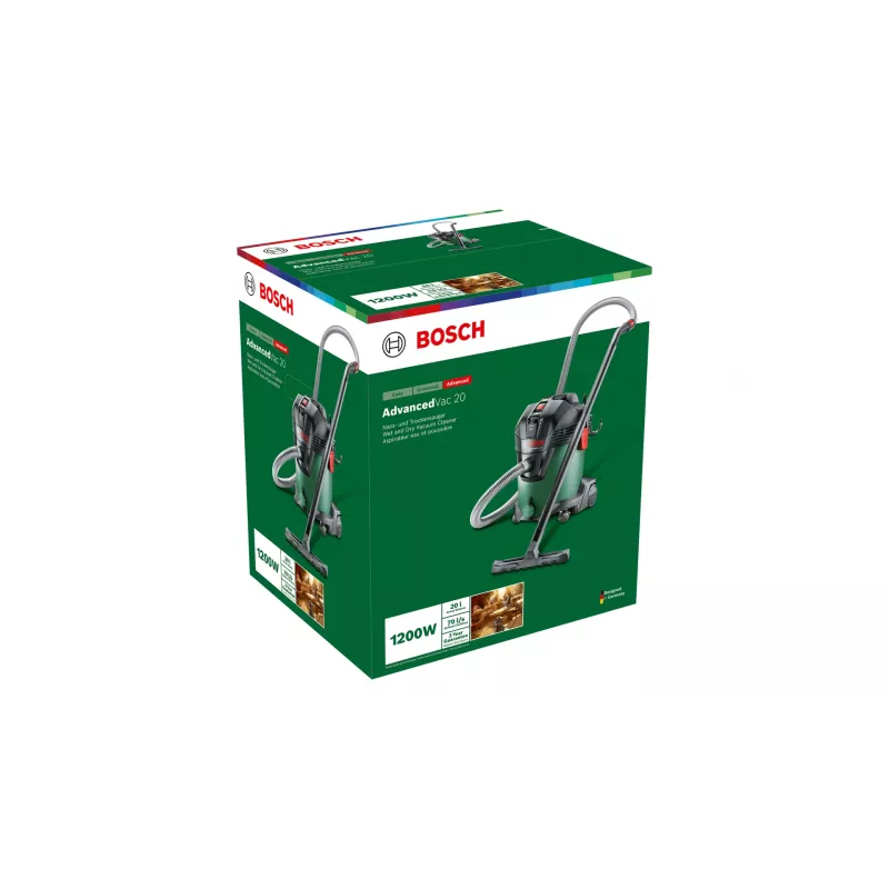 Bosch AdvancedVac 20 300 AW 20 L Juodas, Žalias