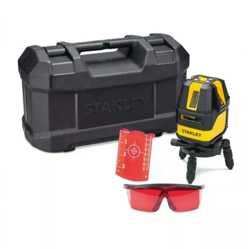 Lazerinis nivelyras STANLEY Multi-Line STHT77514-1 – raudonas lazeris, 4 vertikalios ir 1 horizontali linija