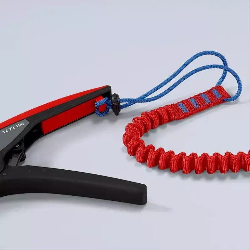 Knipex 12 72 190 kombinuotosios replės, plieninė galvutė, plastikinės rankenos, juodos-raudonos, 190 mm