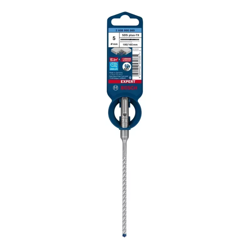 Grąžtas Bosch SDS plus-7X 5 mm 165 mm