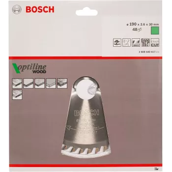 Bosch Optiline Wood pjūklo diskas medienai, 19 cm, 340 g, 1 vnt.