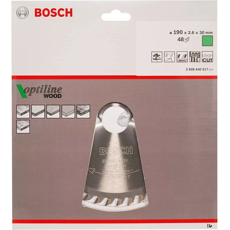 Bosch Optiline Wood pjūklo diskas medienai, 19 cm, 340 g, 1 vnt.