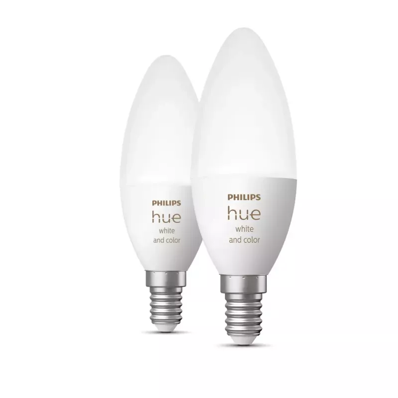 Philips Hue White and colour ambience Candle E14, Bluetooth/Zigbee, 5.3 W (2 vnt.)