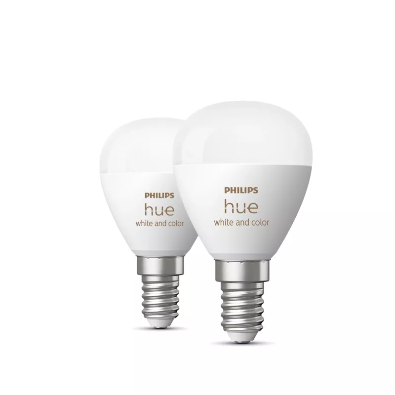 Philips Hue White and colour ambience Lustre P45 E14 LED lemputė – 2 vnt. pakuotė