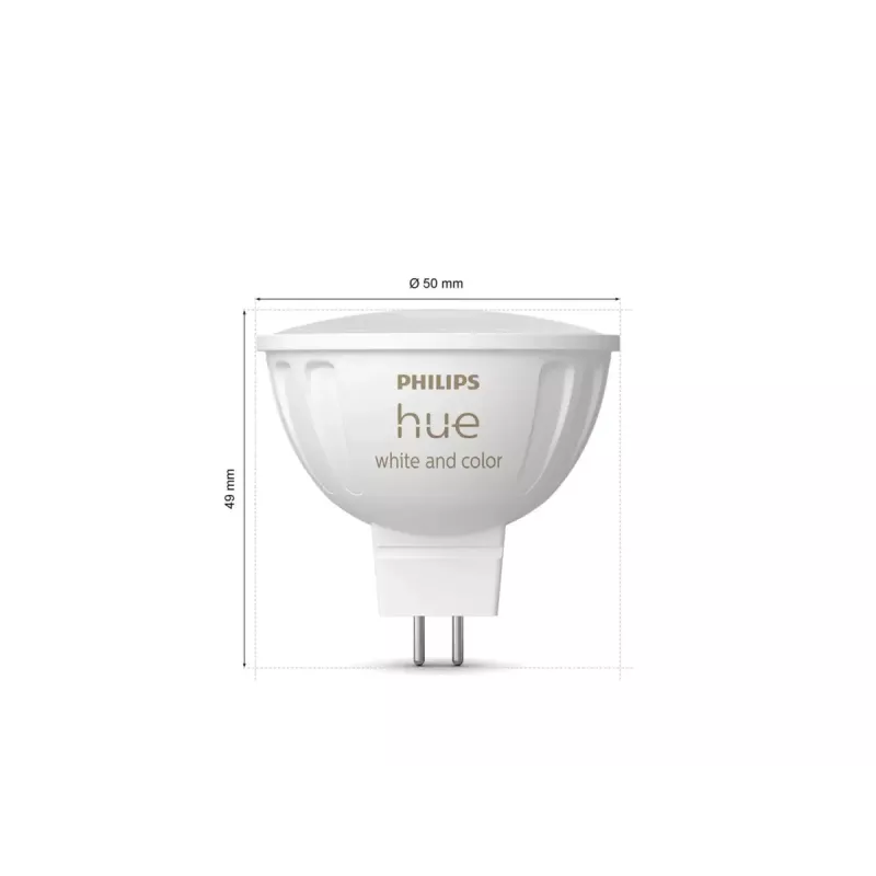 Philips Hue White and colour ambience MR16 prožektorius, GU53, 6,3 W, Bluetooth/Zigbee