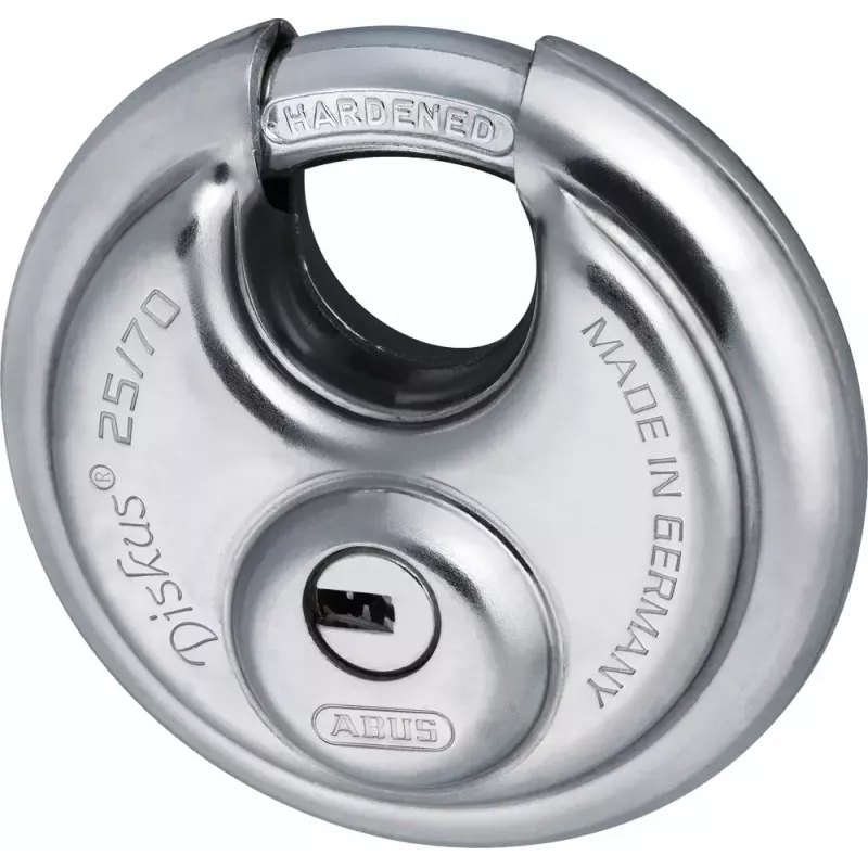 ABUS 25/70 Diskus spynos pakabukas su raktu 5 raktais 7 cm