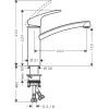 Hansgrohe Focus M41 vienos rankenėlės virtuvės maišytuvas 160, 1jet, chromas