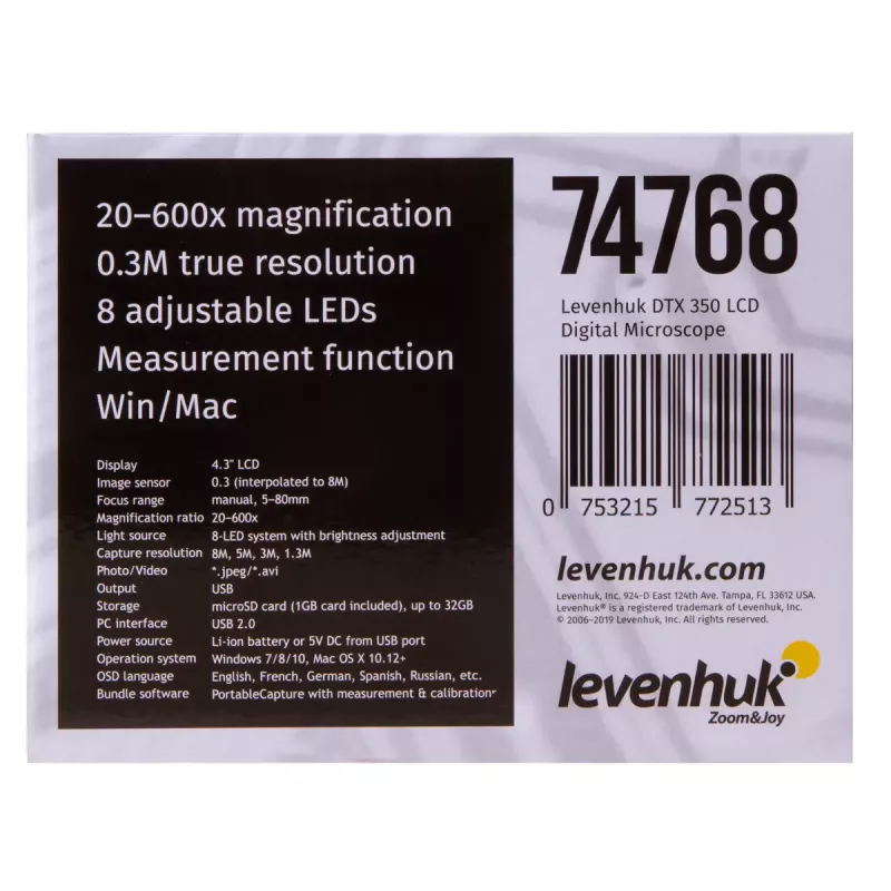 Skaitmeninis mikroskopas Levenhuk DTX 350 LCD, didinimas iki 600x