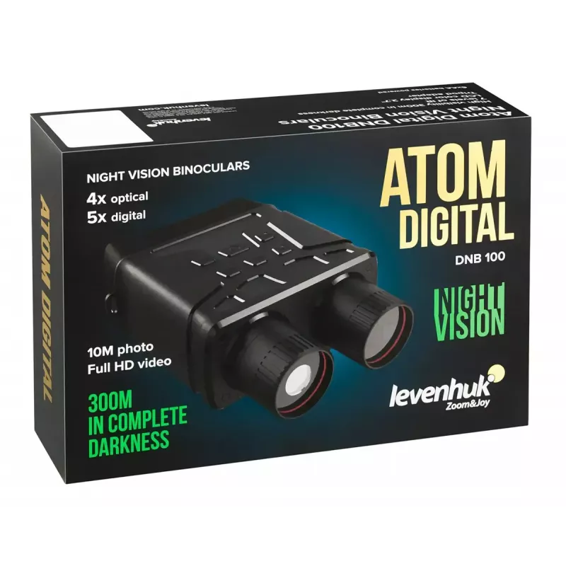 Naktiniai žiūronai Levenhuk Atom DNB100 skaitmeniniai, iki 100 m atstumo