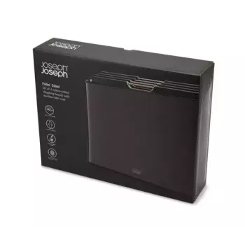 Joseph Joseph Folio Steel 4 pjaustymo lentelių komplektas su dėklu, anglies juoda (60171)