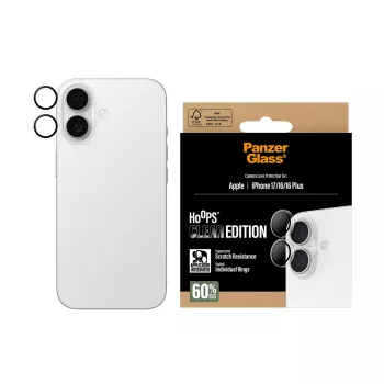 PanzerGlass ® Hoops® Apsauginis fotoaparato objektyvo stikliukas Skaidrus iPhone 17 | iPhone 16 | 16 Plus