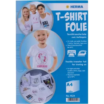 HERMA 4524 Terminiai perkėlimai drabužiams, unisex, 10 vnt.