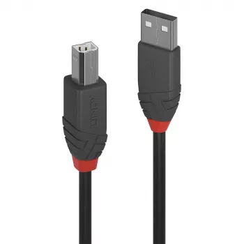 Lindy 2m USB 2.0 Type A į B laidas, Anthra Line