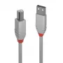 Lindy 2m USB 2.0 Type A–B laidas, Anthra Line, pilkas