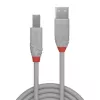 Lindy 2m USB 2.0 Type A–B laidas, Anthra Line, pilkas