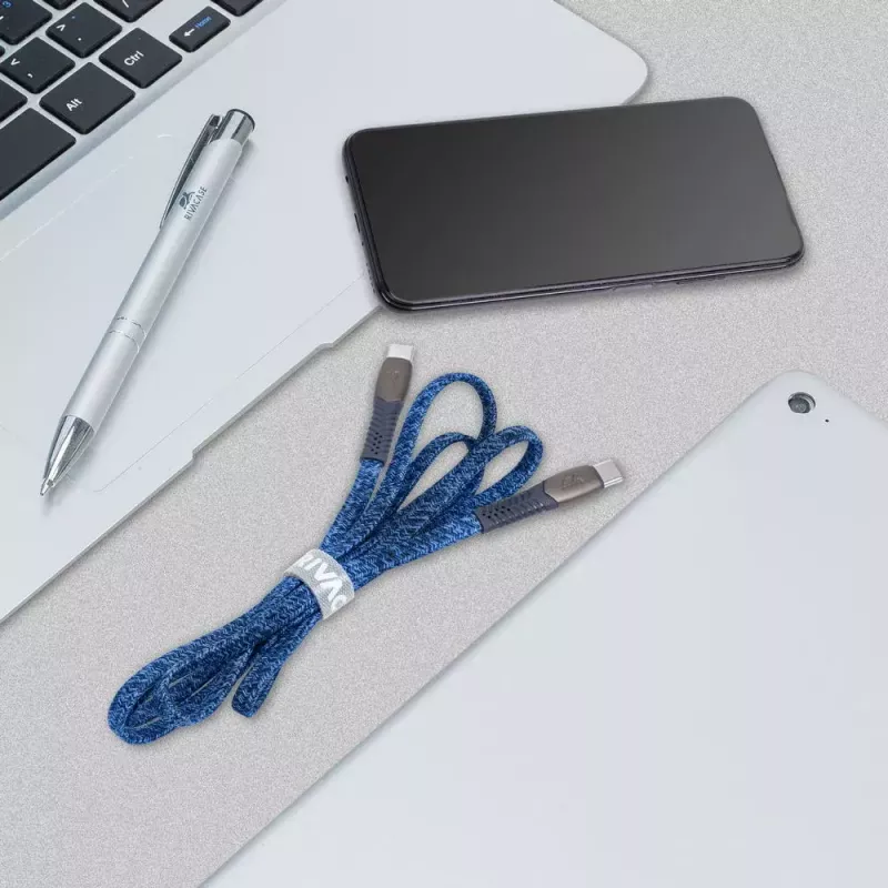 USB laidas Rivacase PS6105 BL12 USB 2.0 1,2 m USB-C mėlynas
