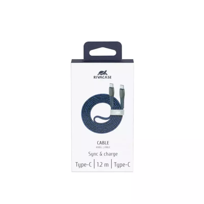USB laidas Rivacase PS6105 BL12 USB 2.0 1,2 m USB-C mėlynas